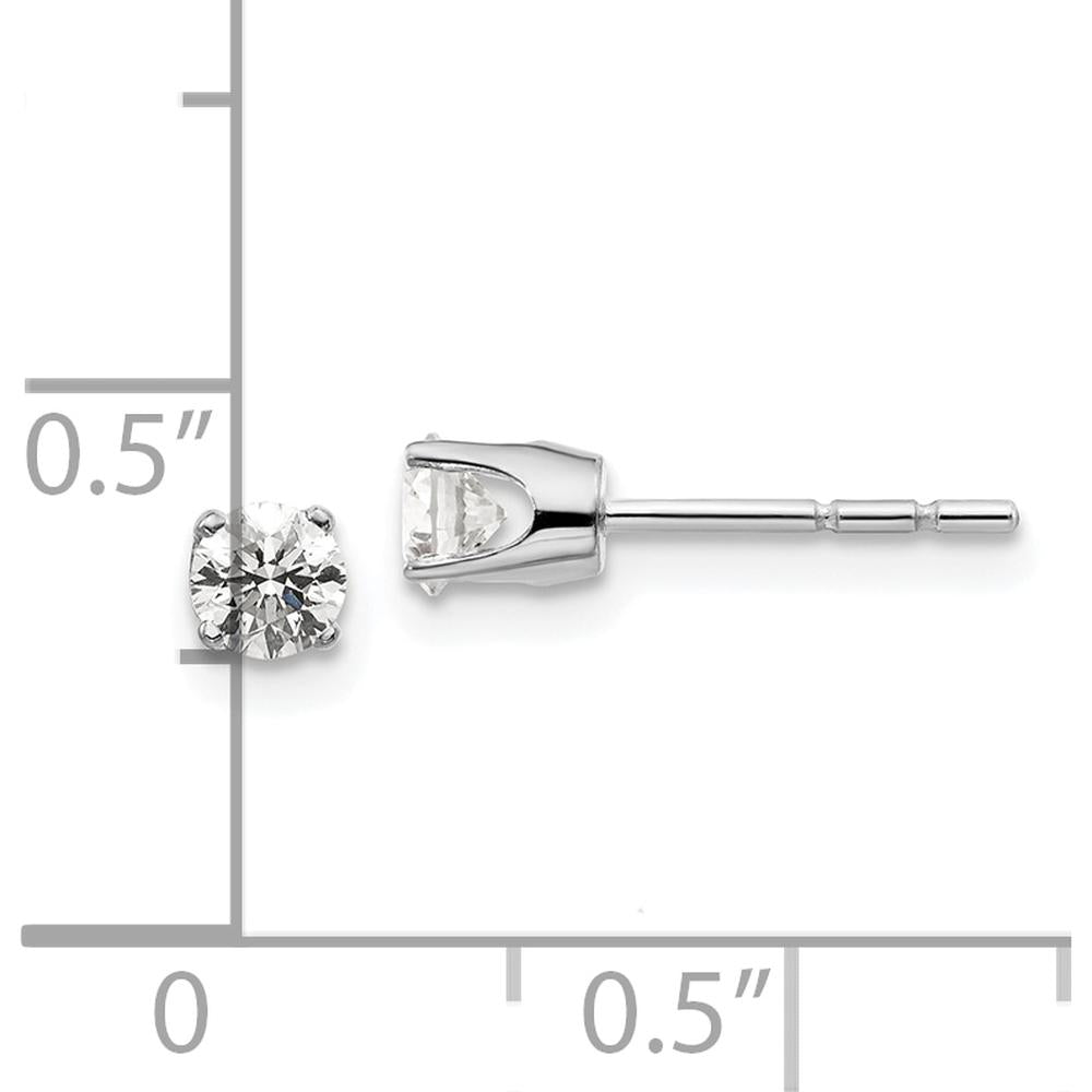 14K White Gold Diamond Stud Earrings with 0.436 Carat Total Diamond Weight by 0