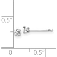 14K White Gold Diamond Stud Earrings with 4-Prong Set Round Diamonds - 0.15 Carat Total Diamond Weight by 0