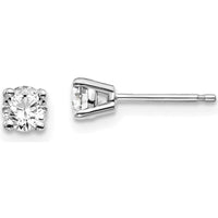 14K White Gold Diamond Stud Earrings with Round Brilliant-Cut Diamonds - 0.30 Carat Total Diamond Weight by 0