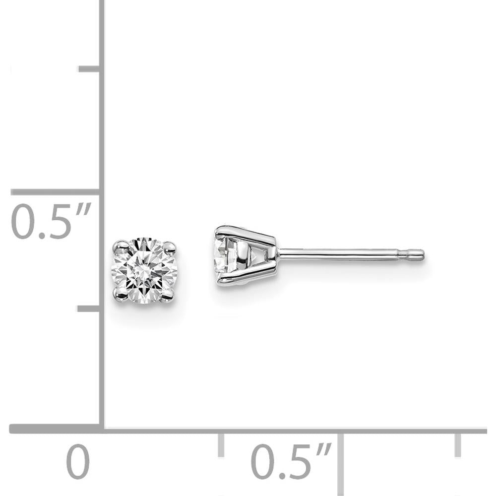14K White Gold Diamond Stud Earrings with Round Brilliant-Cut Diamonds - 0.30 Carat Total Diamond Weight by 0
