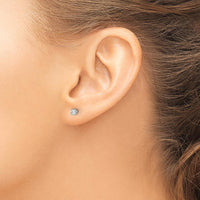 14K White Gold Diamond Stud Earrings with Round Diamonds - 0.20 Carat Total Diamond Weight by 0