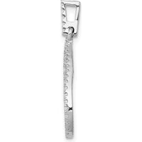 14K White Gold Diamond Teardrop Pendant with 39 Round Diamonds - 1/4 Carat Total Diamond Weight by Monteluci Fine Jewelry