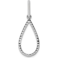 14K White Gold Diamond Teardrop Pendant with 40 Round Diamonds - 0.48 Carat Total Diamond Weight by Monteluci Fine Jewelry