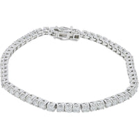 14K White Gold Diamond Tennis Bracelet - 5.00 Carat Total Diamond Weight