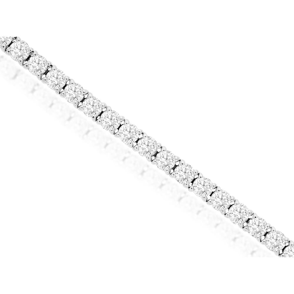 14K White Gold Diamond Tennis Bracelet - 5.00 Carats Total Diamond Weight