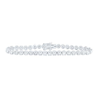 14K White Gold Diamond Tennis Bracelet - 5 Carat Total Diamond Weight