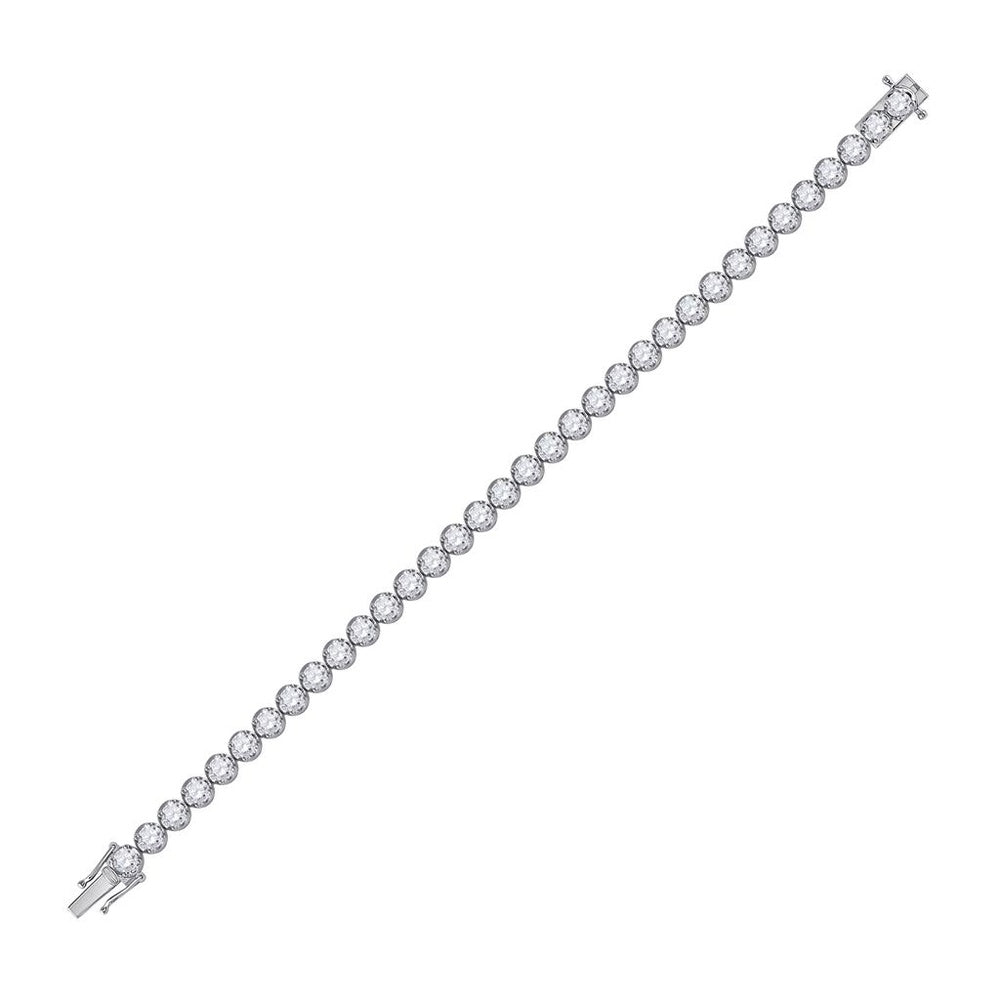 14K White Gold Diamond Tennis Bracelet - 6 Carat Total Diamond Weight