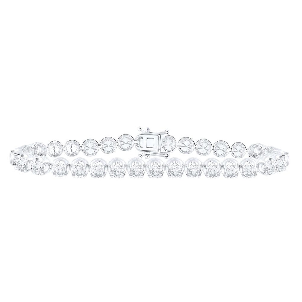 14K White Gold Diamond Tennis Bracelet - 8 Carat Total Diamond Weight