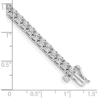 14K White Gold Diamond Tennis Bracelet with 2 Carats Total Diamond Weight in Illusion Setting by Monteluci Fine Jewelry