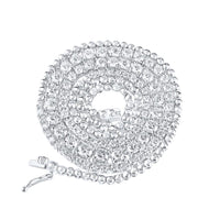 14K White Gold Diamond Tennis Necklace - 4 Carat Total Diamond Weight
