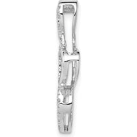 14K White Gold Diamond Triple Heart Pendant with Natural Round Diamonds - 1/10 Carat Total Diamond Weight by Monteluci Fine Jewelry