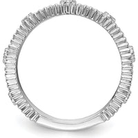 14K White Gold Diamond Vintage Band with Round Diamonds - 0.07 Carat Total Diamond Weight by 0