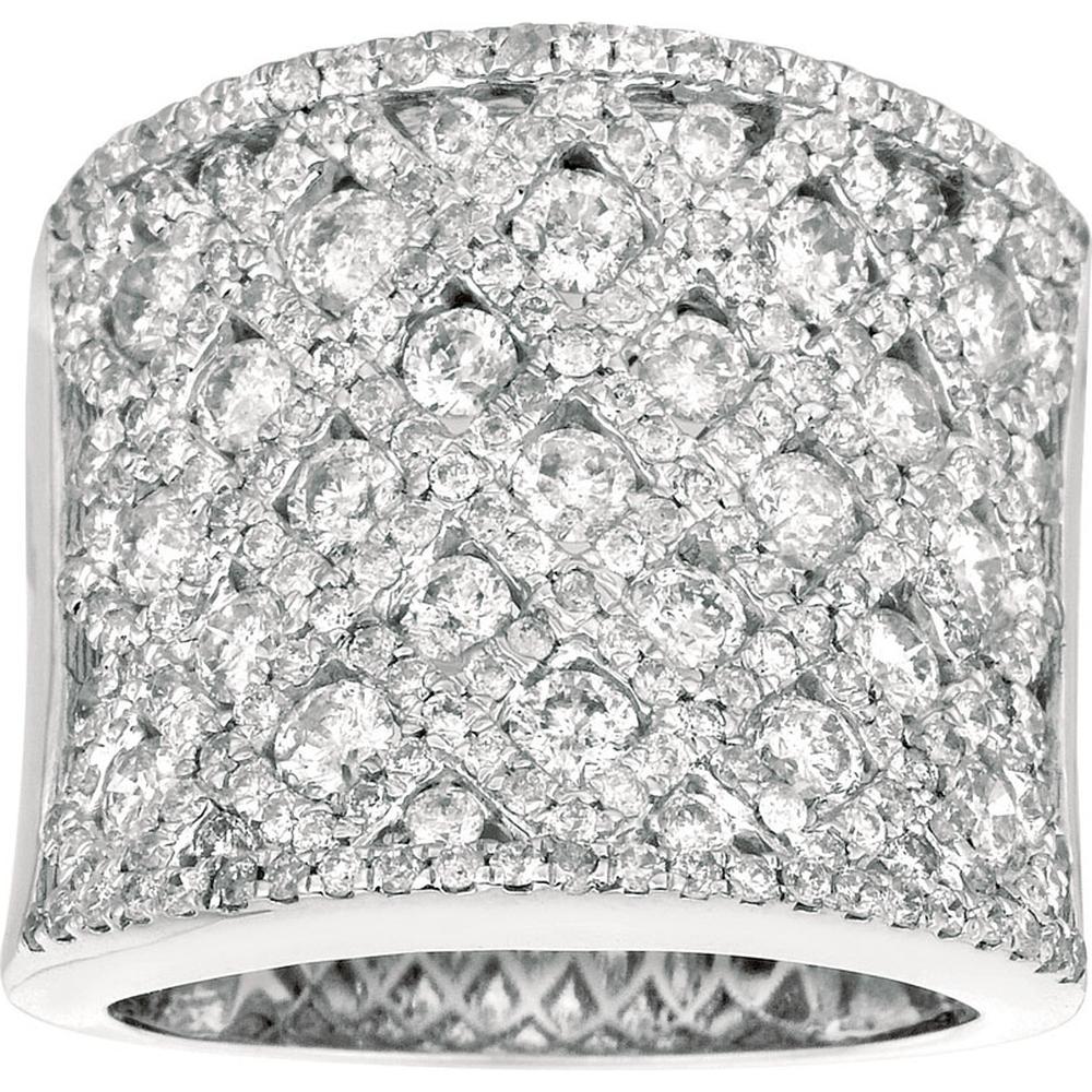 14K White Gold Diamond Wedding Band - 2.75 Carats Total Diamond Weight