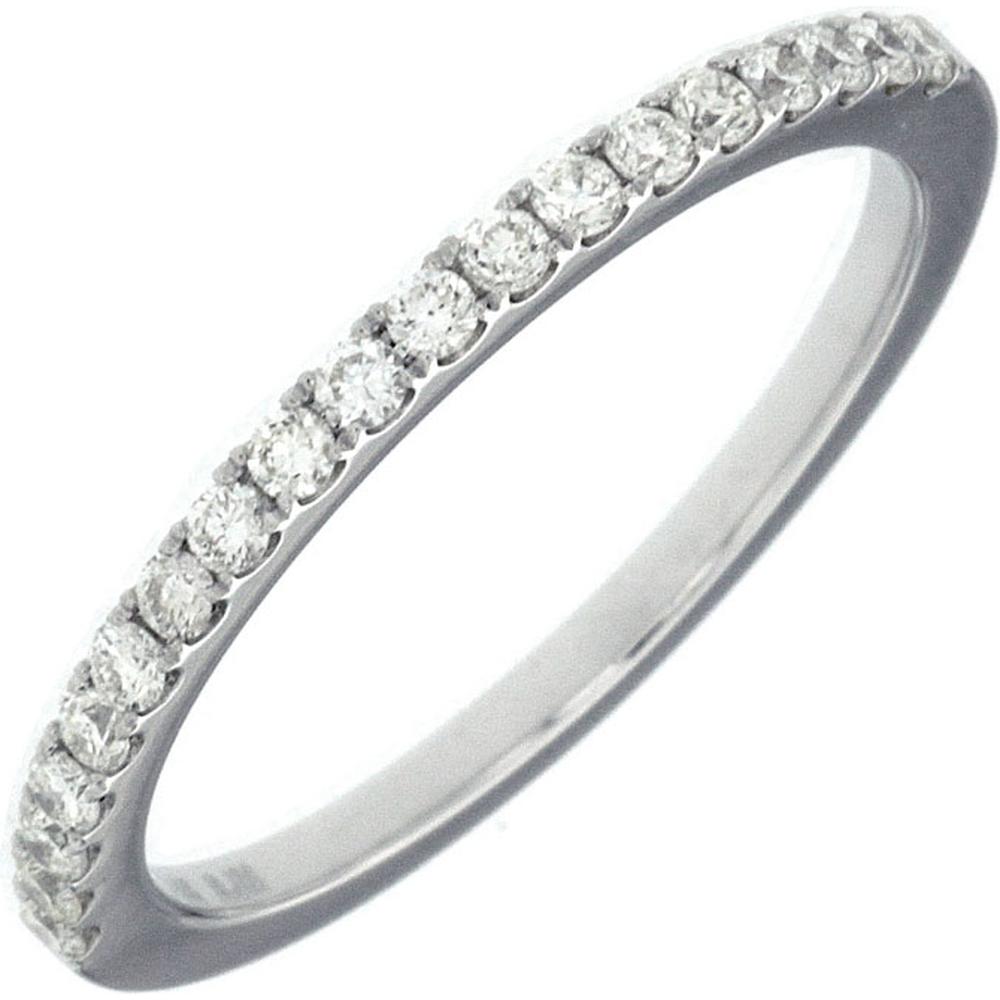 14K White Gold Diamond Wedding Band with Round Diamonds - 0.29 Carat Total Diamond Weight - Royal Jewelry