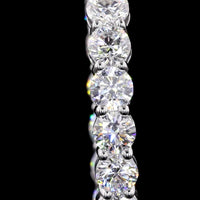 14K White Gold Double Row Hoop Earrings with 72 Brilliant Cut Lab Diamonds - 15.5 Carat Total Weight - Covaloro Fine Jewelry