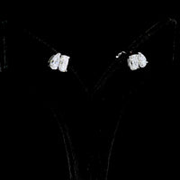 14K White Gold Dual-Shape Stud Earrings with Cushion Brilliant and Pear Lab Diamonds - 2.21 Carat Total Weight - Covaloro Fine Jewelry
