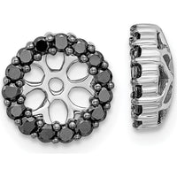 14K White Gold Earring Jackets with Round White Diamonds - 0.015 Carats Total Diamond Weight by Monteluci Fine Jewelry
