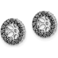 14K White Gold Earring Jackets with Round White Diamonds - 0.015 Carats Total Diamond Weight by Monteluci Fine Jewelry