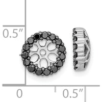 14K White Gold Earring Jackets with Round White Diamonds - 0.015 Carats Total Diamond Weight by Monteluci Fine Jewelry