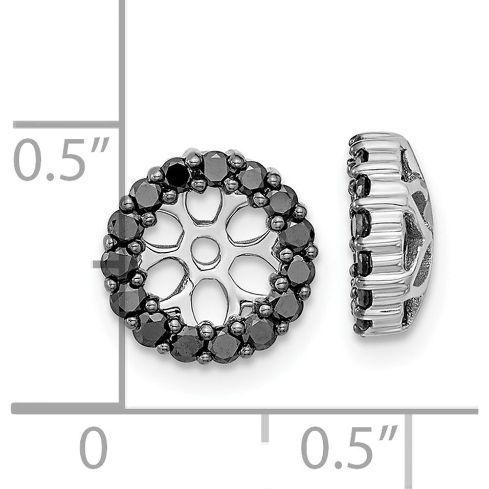 14K White Gold Earring Jackets with Round White Diamonds - 0.015 Carats Total Diamond Weight by Monteluci Fine Jewelry