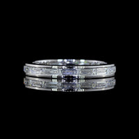 14K White Gold East-West Baguette Diamond Eternity Band with Channel Setting - 1.23 Carats Total Diamond Weight - Covaloro Fine Jewelry