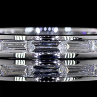 14K White Gold East-West Baguette Diamond Eternity Band with Channel Setting - 1.23 Carats Total Diamond Weight - Covaloro Fine Jewelry