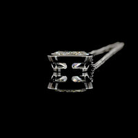 14K White Gold East-West Bezel Set Cushion Cut Lab Diamond Solitaire Pendant - 3.14 Carat E-F VS1 IGI Certified - Covaloro Fine Jewelry