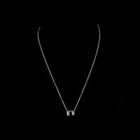 14K White Gold East-West Bezel Set Emerald Cut Lab Diamond Solitaire Pendant - 2.08 Carat Total Weight - Covaloro Fine Jewelry