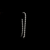 14K White Gold East-West Bezel Set Pear Shape Lab Diamond Tennis Bracelet - 4.64 Carat Total Weight - Covaloro Fine Jewelry
