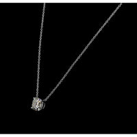 14K White Gold East-West Cushion Cut Lab Diamond Solitaire Pendant - 1.01 Carat Total Diamond Weight, E-F Color, VS2 Clarity - Covaloro Fine Jewelry