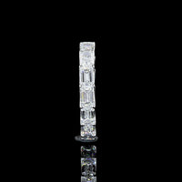 14K White Gold East-West Eternity Band with Emerald Cut Lab Diamonds - 3.01 Total Carat Weight - Covaloro Fine Jewelry