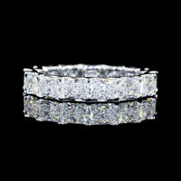 14K White Gold East-West Eternity Band with U-Prong Set Radiant Cut Lab Diamonds - 3.01 Total Carat Weight - Covaloro Fine Jewelry