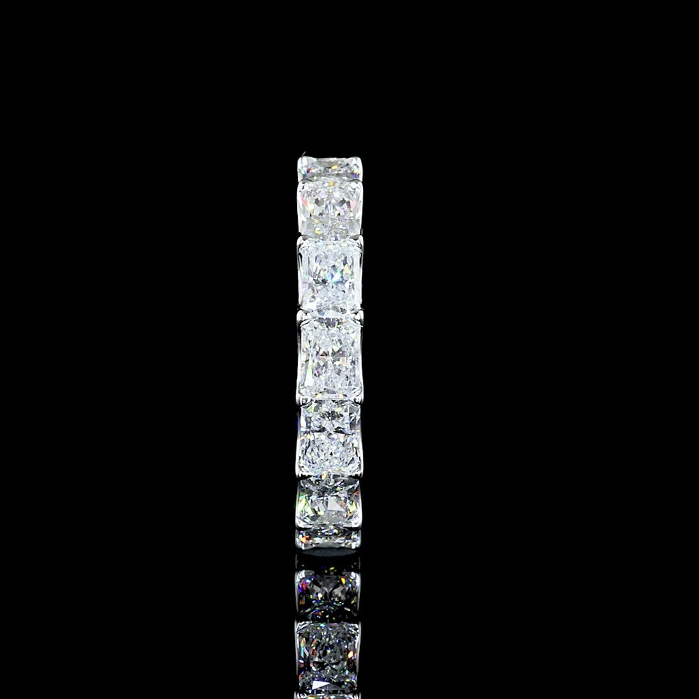 14K White Gold East-West Eternity Band with U-Prong Set Radiant Cut Lab Diamonds - 3.01 Total Carat Weight - Covaloro Fine Jewelry