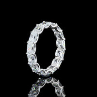 14K White Gold East-West Eternity Band with U-Prong Set Radiant Cut Lab Diamonds - 3.01 Total Carat Weight - Covaloro Fine Jewelry