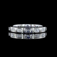 14K White Gold East-West Flush Set Baguette Lab Diamond Eternity Band - 0.44 Carat Total Weight - Covaloro Fine Jewelry
