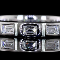14K White Gold East-West Flush Set Baguette Lab Diamond Eternity Band - 0.44 Carat Total Weight - Covaloro Fine Jewelry