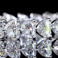 14K White Gold East-West Heart Shaped Diamond Eternity Band with 22 Lab Grown Stones - 2.31 Carats Total Diamond Weight - Covaloro Fine Jewelry