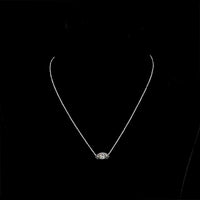 14K White Gold East-West Marquise Cut Lab Diamond Solitaire Pendant - 1.00 Carat, Bezel Set, IGI Certified (E-F Color, VS1 Clarity) - Covaloro Fine Jewelry