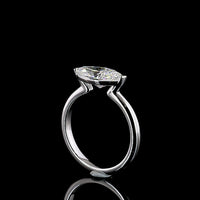 14K White Gold East-West Marquise Cut Lab Diamond Solitaire Ring - 2.05 Carat, E VVS1 IGI Certified - Covaloro Fine Jewelry