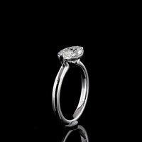 14K White Gold East-West Marquise Cut Lab Diamond Solitaire Ring - 2.05 Carat, E VVS1 IGI Certified - Covaloro Fine Jewelry