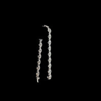 14K White Gold East-West Marquise Cut Tennis Bracelet with 11.45 Carats Lab-Grown Diamonds (E-F Color, VS2 Clarity) - Covaloro Fine Jewelry