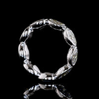 14K White Gold East-West Oval Cut Lab Diamond Eternity Band - 4.68 Carat Total Weight - Covaloro Fine Jewelry