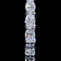 14K White Gold East-West Oval Cut Lab Diamond Hoop Earrings - 2.01 Carat Total Weight, E-F VS Clarity - Covaloro Fine Jewelry
