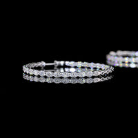 14K White Gold East-West Oval Cut Lab Diamond Hoop Earrings with Prong Setting - 3.87 Carats Total Diamond Weight - Covaloro Fine Jewelry