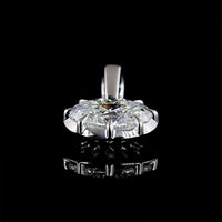14K White Gold East-West Oval Cut Lab Diamond Solitaire Pendant - 1.00 Carat D VS2 GIA Certified - Covaloro Fine Jewelry