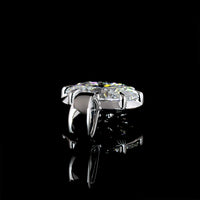 14K White Gold East-West Oval Cut Lab Diamond Solitaire Pendant - 1.00 Carat D VS2 GIA Certified - Covaloro Fine Jewelry