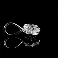14K White Gold East-West Oval Cut Lab Diamond Solitaire Pendant - 1.00 Carat D VS2 GIA Certified - Covaloro Fine Jewelry