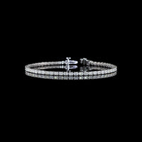 14K White Gold East-West Oval Cut Lab Diamond Tennis Bracelet - 3.01 Carat Total Weight - E-F Color VS Clarity - Covaloro Fine Jewelry