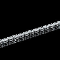 14K White Gold East-West Oval Cut Lab Diamond Tennis Bracelet - 5.18 Carat Total Weight, 43 Stones, E-F VS Quality - Covaloro Fine Jewelry