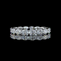 14K White Gold East-West Oval Lab Diamond Eternity Band - 1.51 Carats Total Diamond Weight, 17 Stones E-F VS1 - Covaloro Fine Jewelry